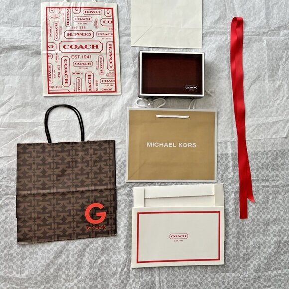 Mixed Lot Designer Paper Shopping Bags Gift Box Coach Michael Kors G by Guess - Picture 5 of 5